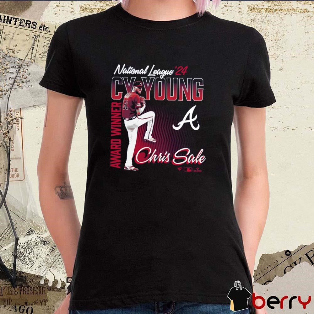 Atlanta Braves Chris Sale 2024 National League Cy Young Award Winner MLB t-shirt