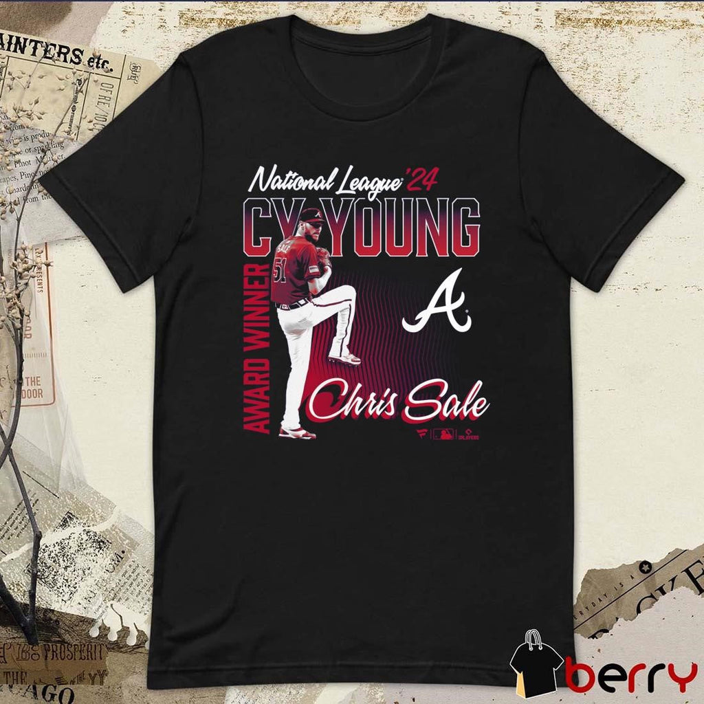 Atlanta Braves Chris Sale 2024 National League Cy Young Award Winner MLB t-shirt