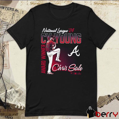 Atlanta Braves Chris Sale 2024 National League Cy Young Award Winner MLB t-shirt