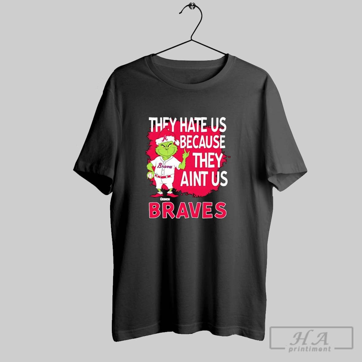 Official Atlanta Braves Grinch Christmas They Hate Us Aint Us