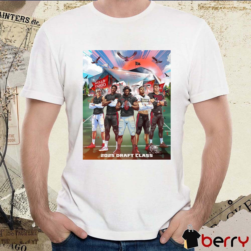 Atlanta Falcons Jalon Walker James Pearce Jr Billy Bowman Jr. Xavier Watts Jack Nelson 2025 Draft Class Poster t-shirt