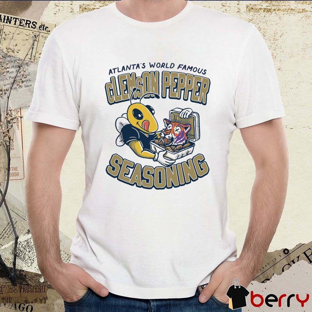 Atlanta’s World Famous Clemson Pepper Seasoning Georgia Tech Yellow Jackets Defeats Clemson Tigers t-shirt