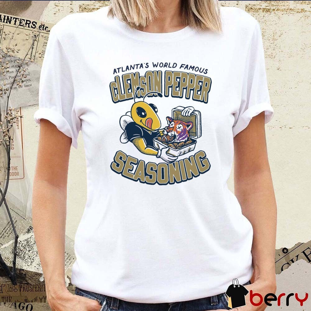 Atlanta’s World Famous Clemson Pepper Seasoning Georgia Tech Yellow Jackets Defeats Clemson Tigers t-shirt