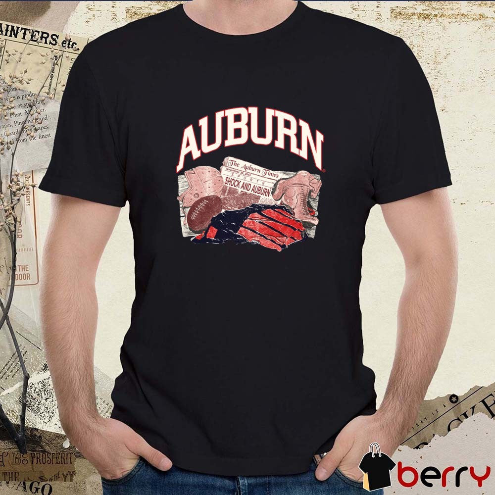 Auburn Tigers AU Newspaper The Auburn Times November 30 2013 Sports Shock And Auburn t-shirt