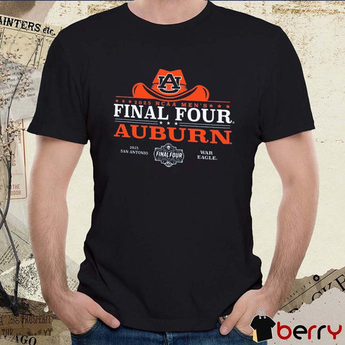 Auburn Tigers Basketball Cowboy Hat Final Four 2025 NCAA Men’s San Antonio War Eagle t-shirt