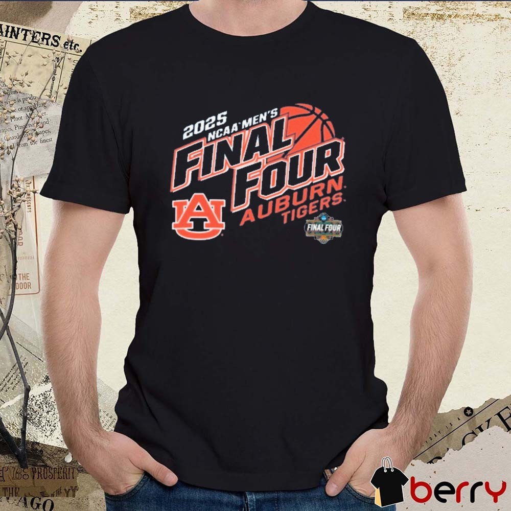 Auburn Tigers NCAA Men’s Basketball Tournament March Madness Final Four 2025 Logo t-shirt