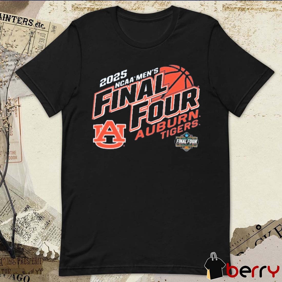 Auburn Tigers NCAA Men’s Basketball Tournament March Madness Final Four 2025 Logo t-shirt