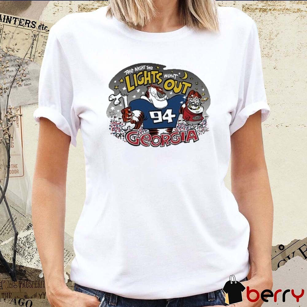 Auburn Tigers Vs Georgia Bulldogs 2025 The Night The Lights Went Out Mascot t-shirt
