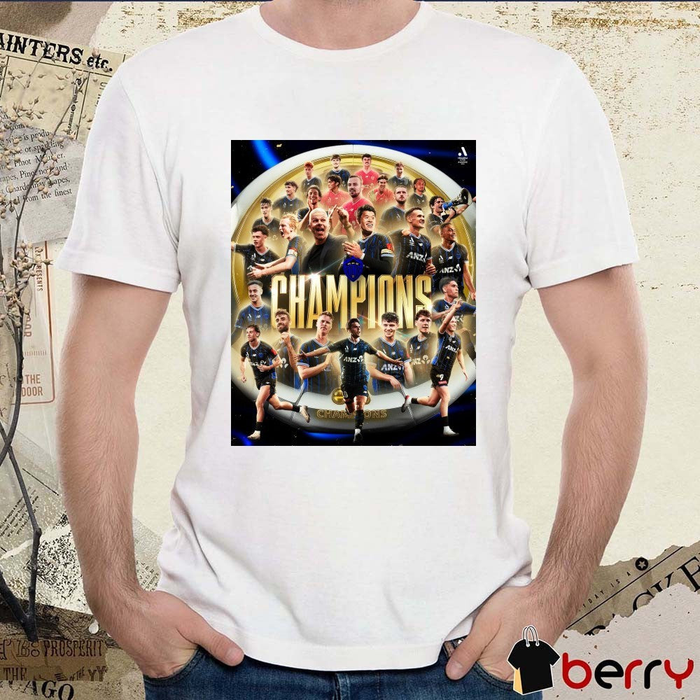 Auckland FC 2025-26 Isuzu UTE A-League Men Champions Poster t-shirt