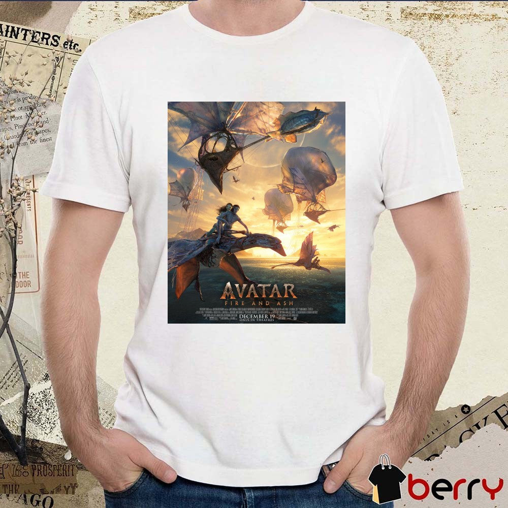 Avatar Fire and Ash Only In Theatres December 19 2025 Poster t-shirt
