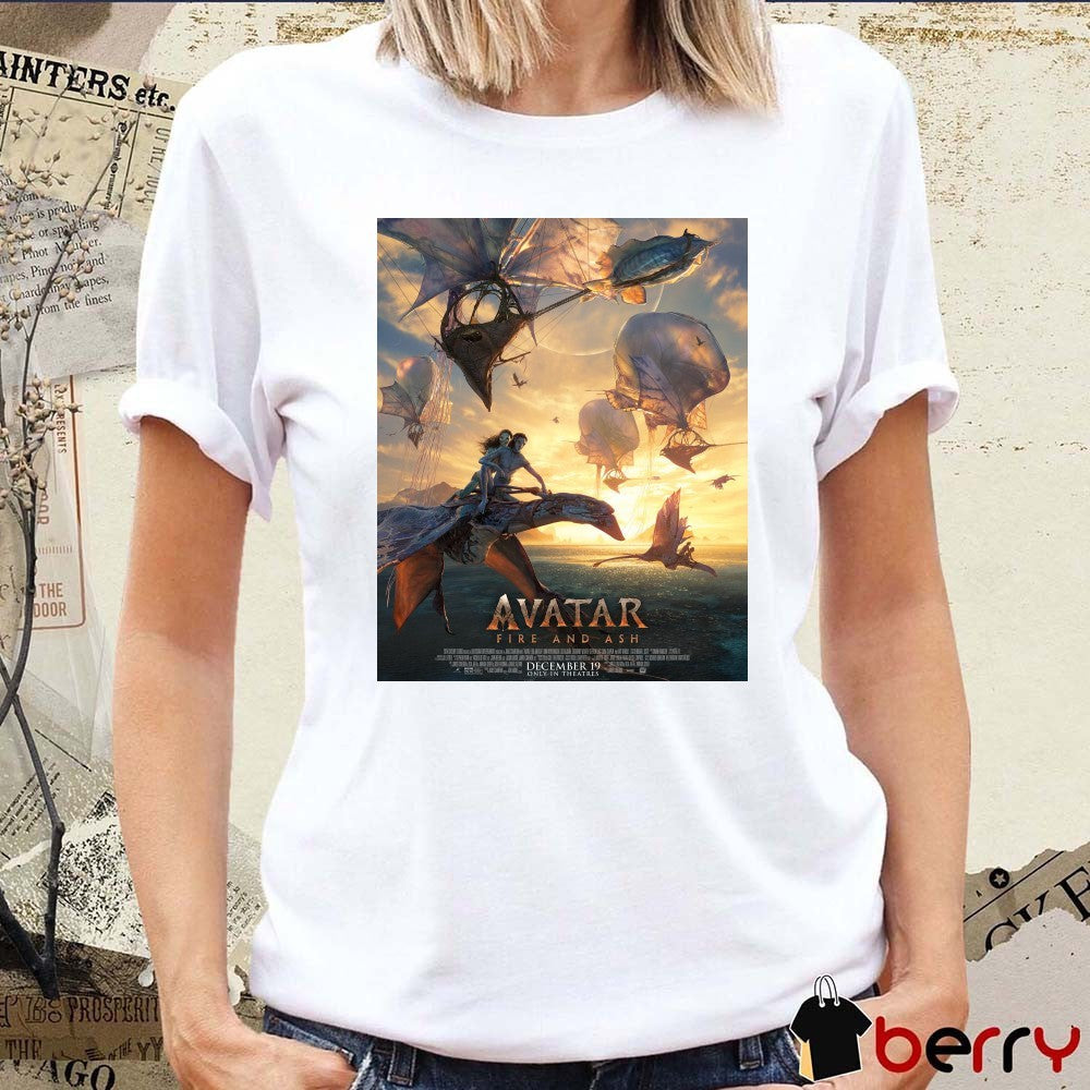 Avatar Fire and Ash Only In Theatres December 19 2025 Poster t-shirt