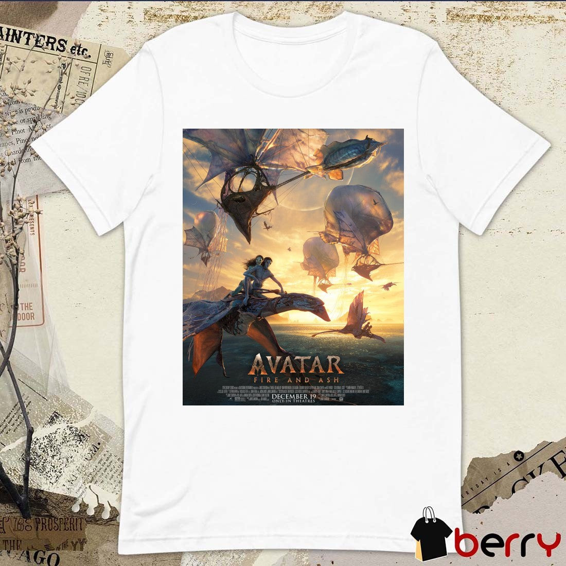 Avatar Fire and Ash Only In Theatres December 19 2025 Poster t-shirt