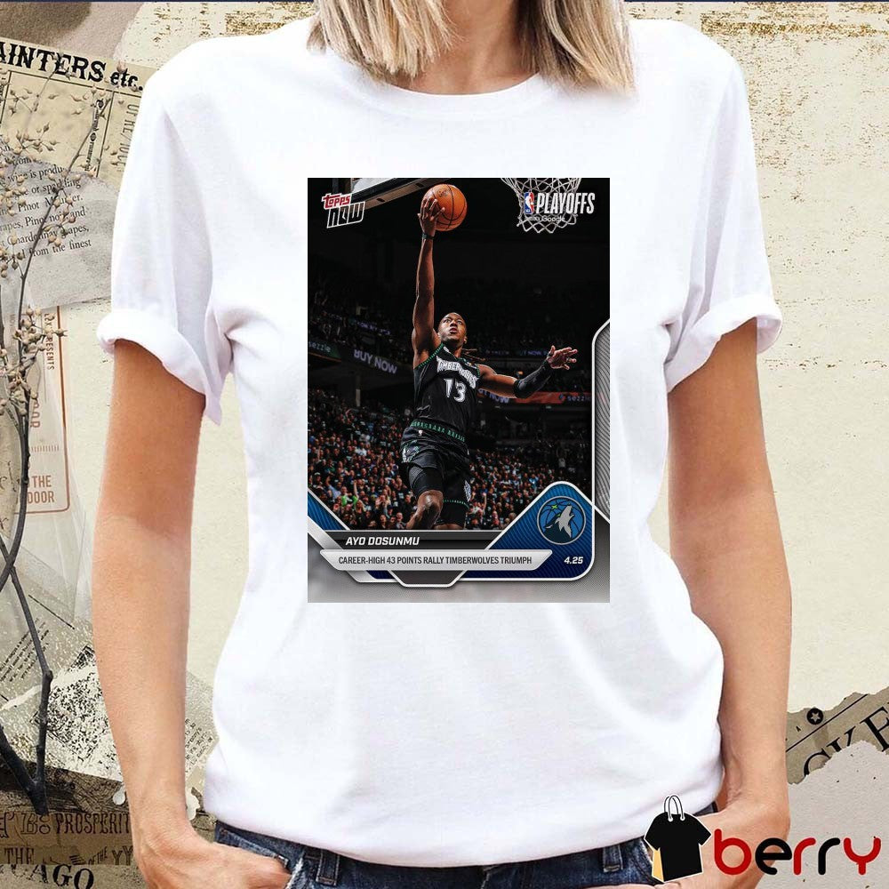Ayo Dosunmu Minnesota Timberwolves 2025-26 NBA Topps NOW Poster t-shirt