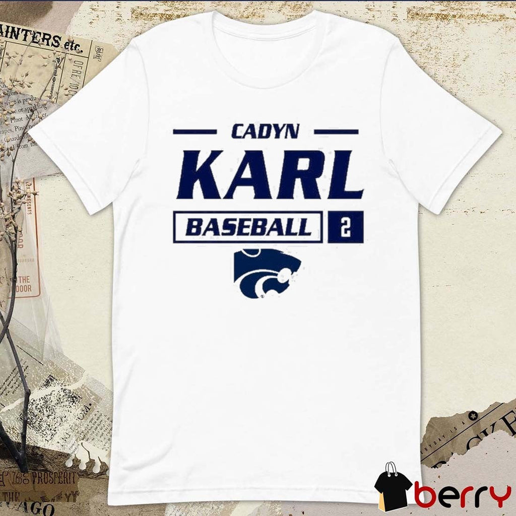 B2026 Cherri Harms K State Wildcats Cadyn Karl Baseball 2 t-shirt