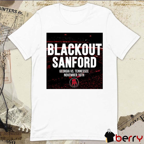 Backout Sanford Georgia Bulldogs vs. Tennessee Volunteers November 16th Poster t-shirt