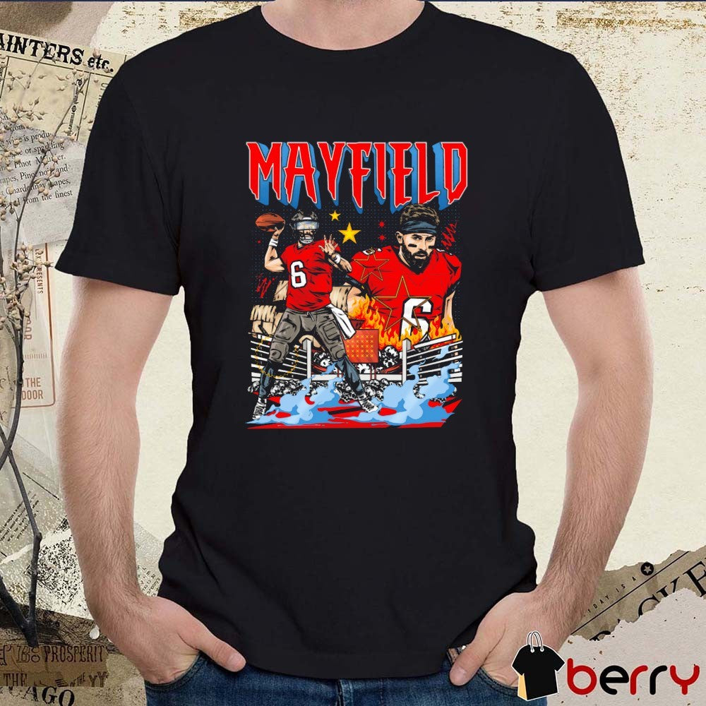 Baker Mayfield Tampa Bay Buccaneers NFL Football Planet Euphoria Art t-shirt
