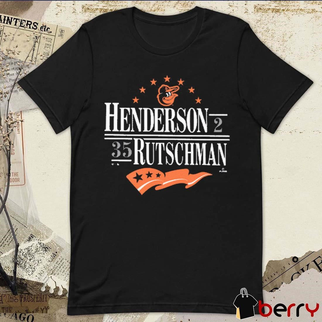 Baltimore Orioles MLB Multi Player Henderson 2 Rutschman 35 t-shirt
