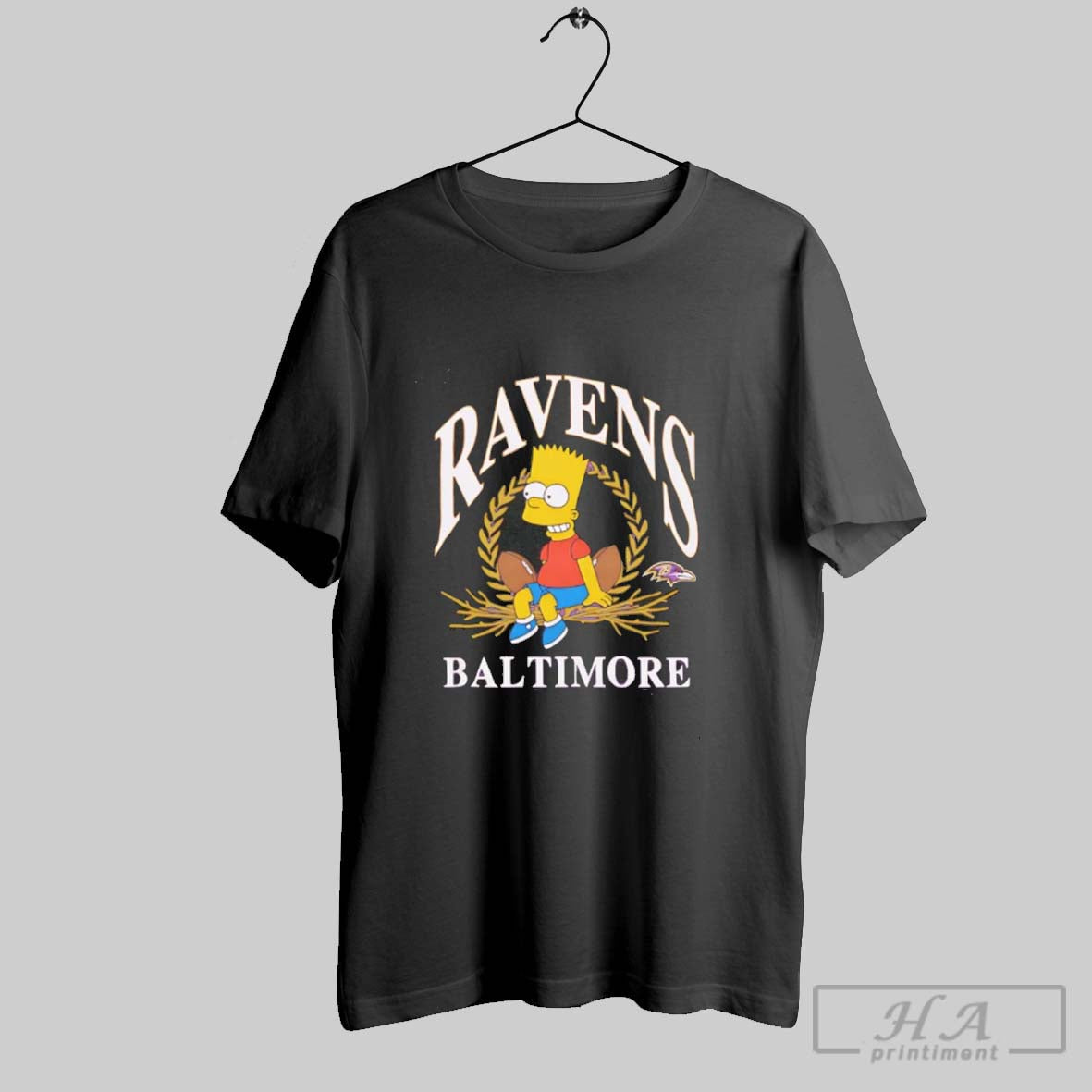 Official Baltimore Ravens X The Simpsons Bart 2025 Cartoon