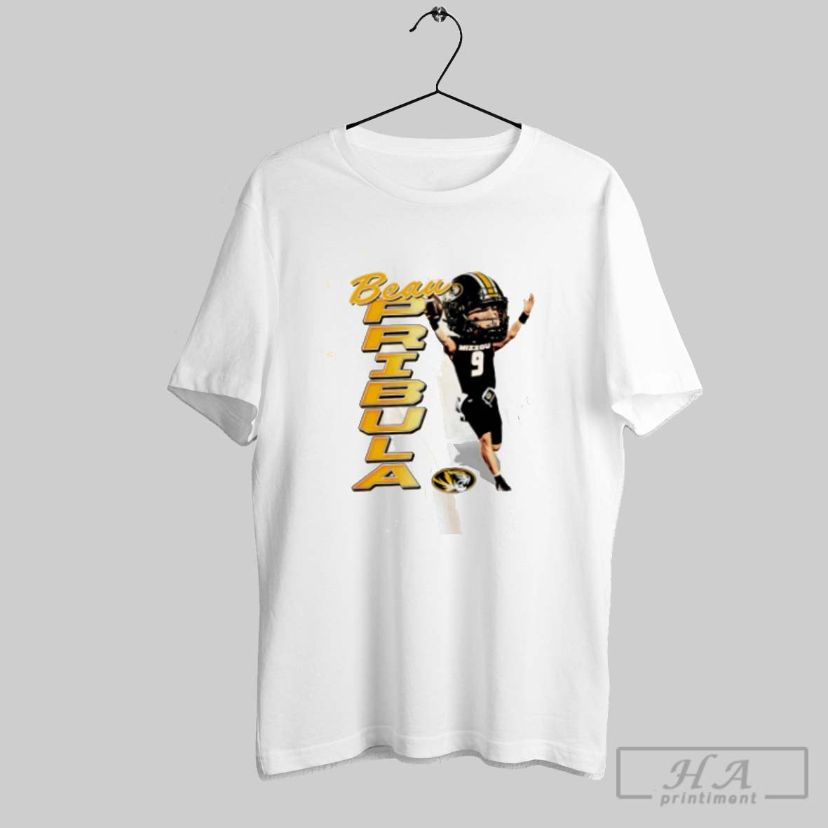 Official Beau Pribula Missouri Tigers Caricature