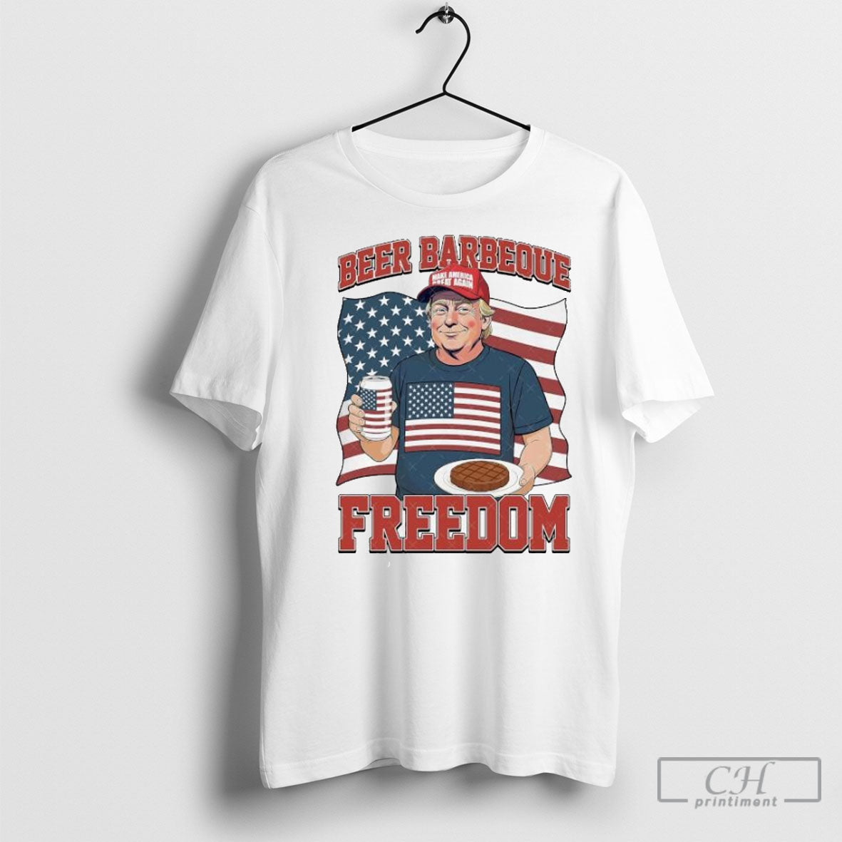 Official Beer Barbeque Freedom Donald Trump Flag 2025