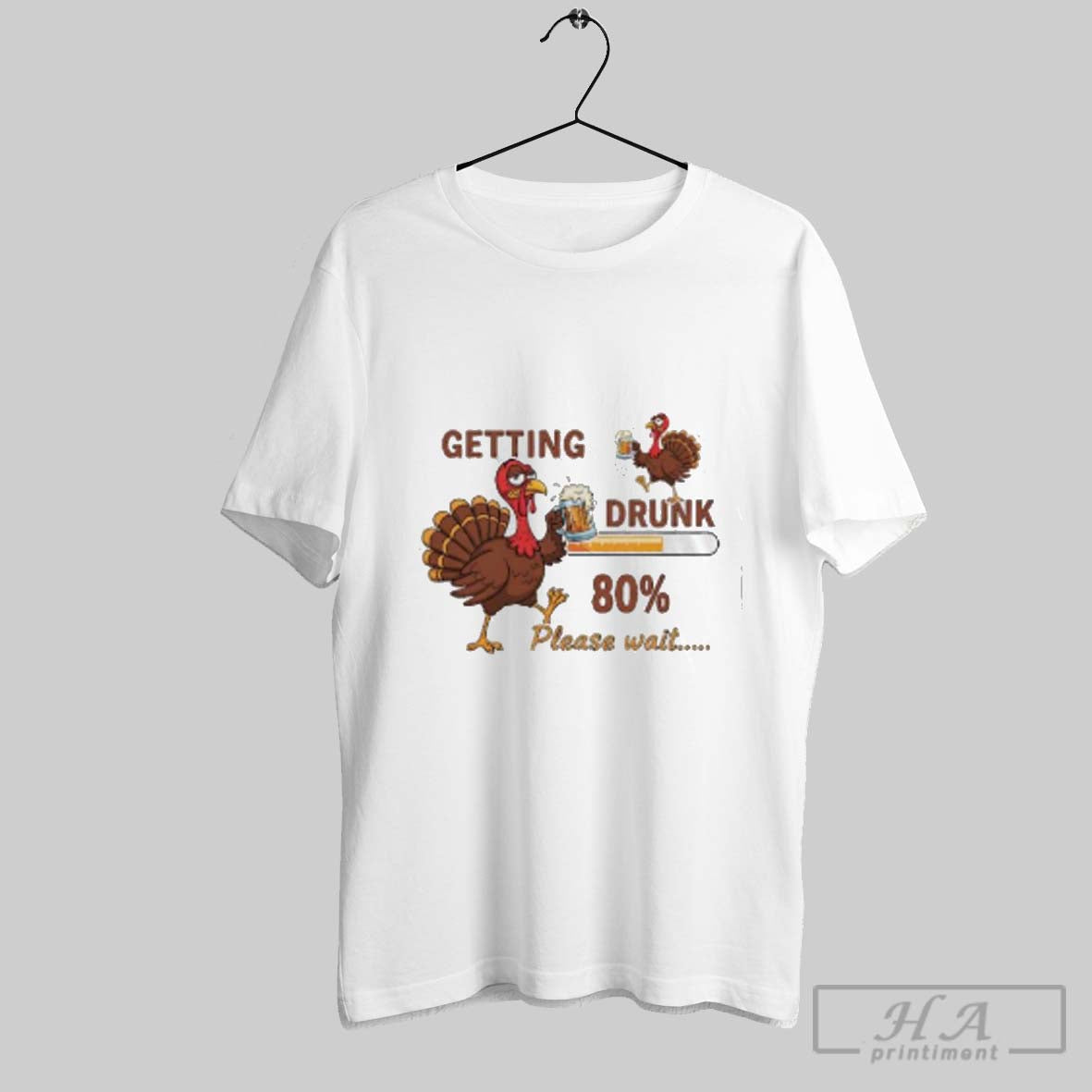 Official Beer Holding Turkey Getting Drunk 80 Percent Please Wait Funny