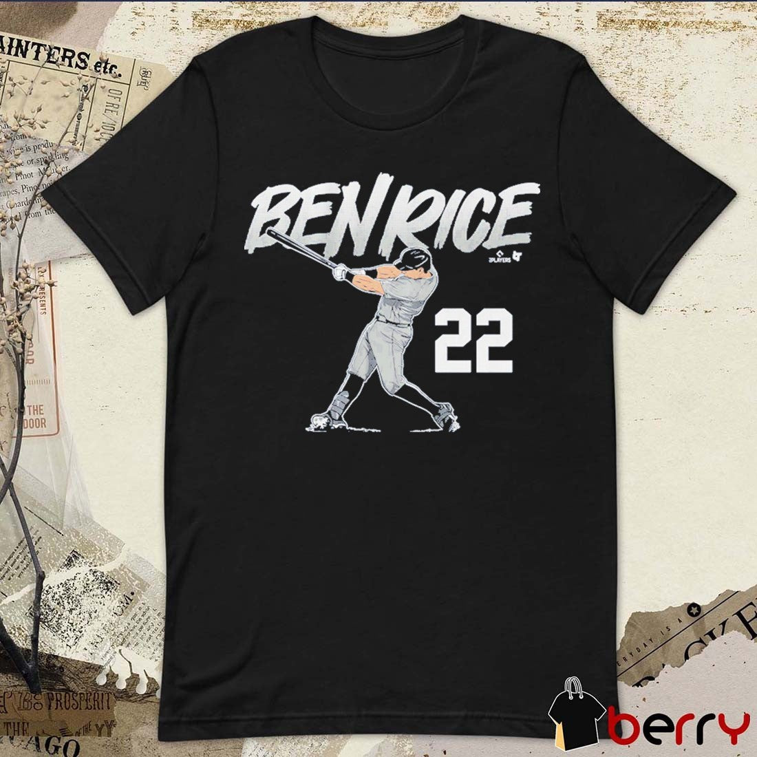Ben Rice Slugger Swing Number 22 New York Yankees 2026 MLB First Baseman t-shirt