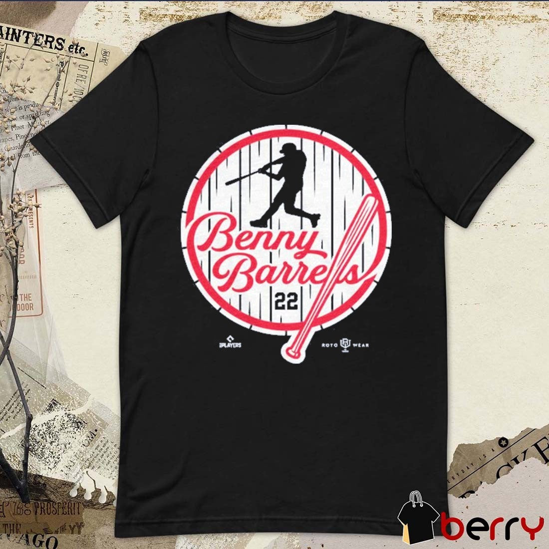Benny Barrels 22 Baseball New York Yankees MLB Graphic t-shirt