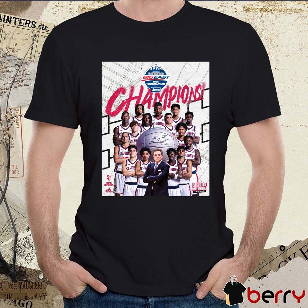 Big East MBB 2026 Tournament Back To Back Champions St. John’s Men’s Basketball Poster t-shirt
