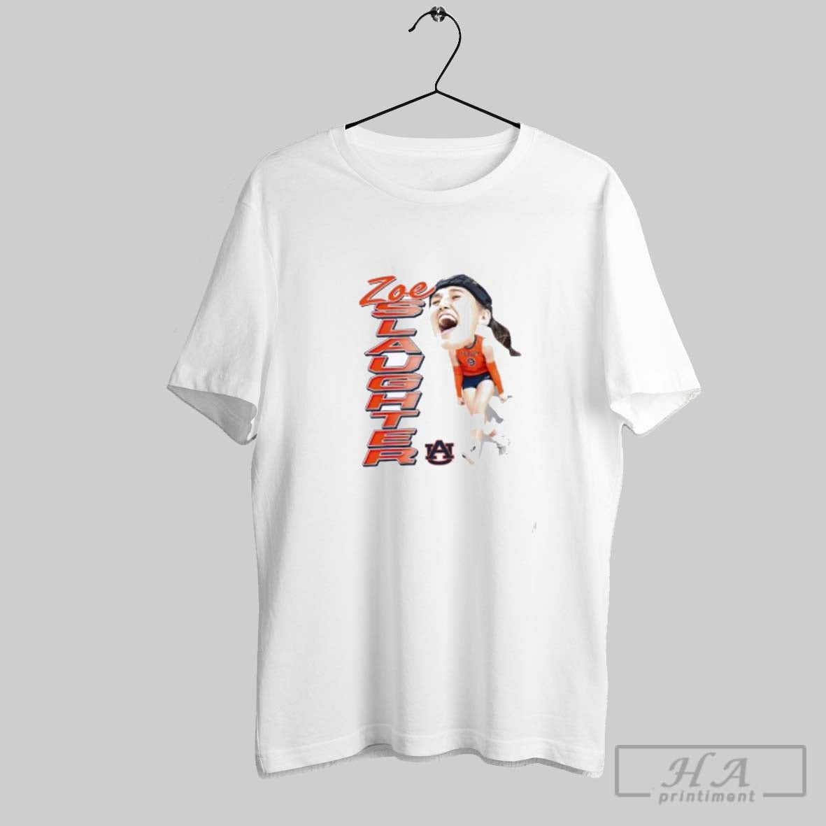Official Big Head Zoe Slaughter Auburn Volleyball Elevated Caricature