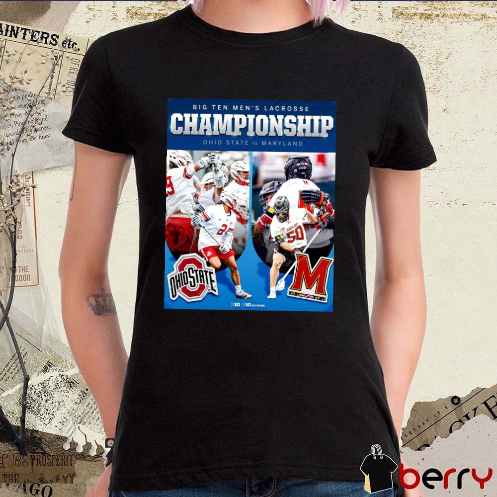 Big Ten Men’s Lacrosse Conference Tournament Championship Ohio State Buckeyes Vs Maryland Terrapins Poster t-shirt