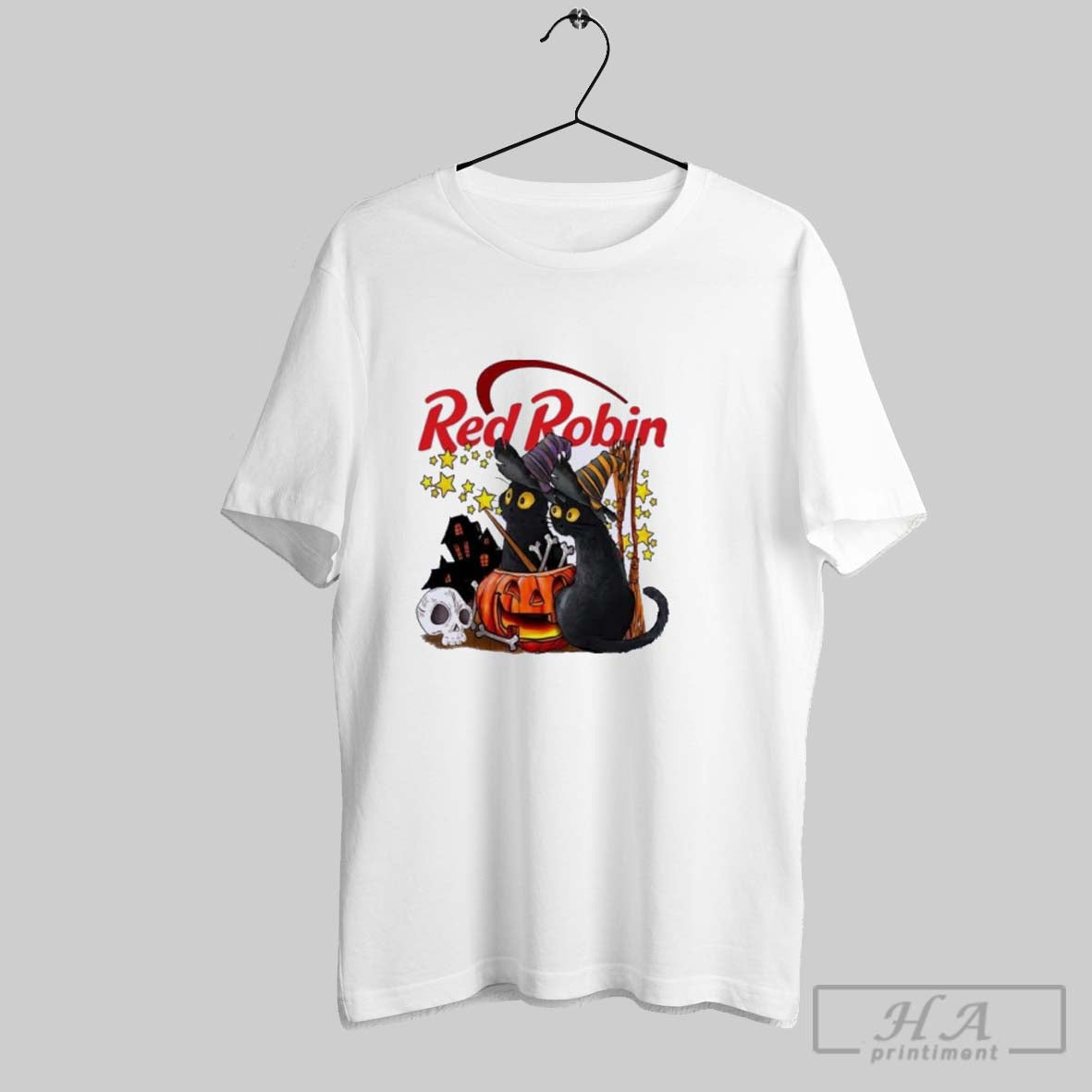 Official Black Cat Red Robin Halloween