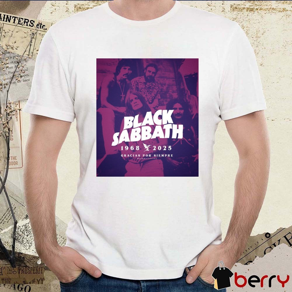 Black Sabbath 1968 – 2025 Gracias Por Siempre Summa Inferno Poster t-shirt