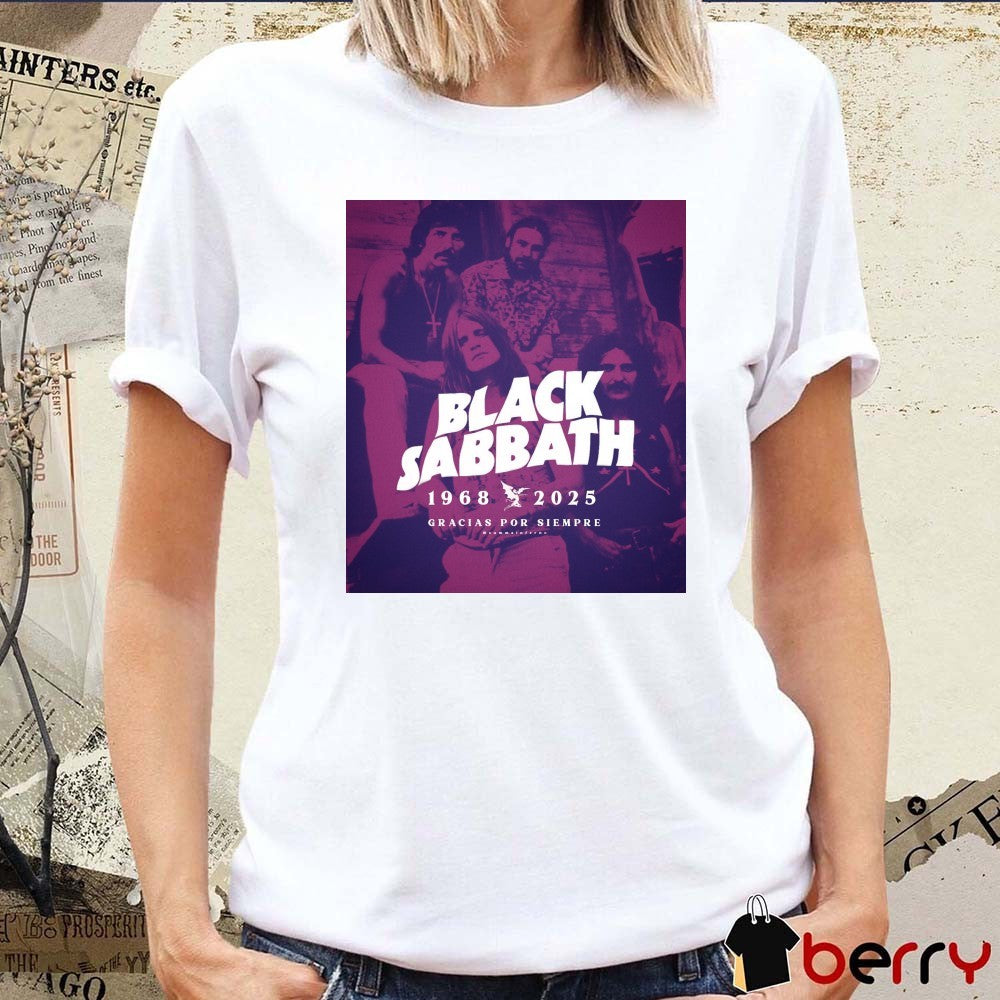 Black Sabbath 1968 – 2025 Gracias Por Siempre Summa Inferno Poster t-shirt