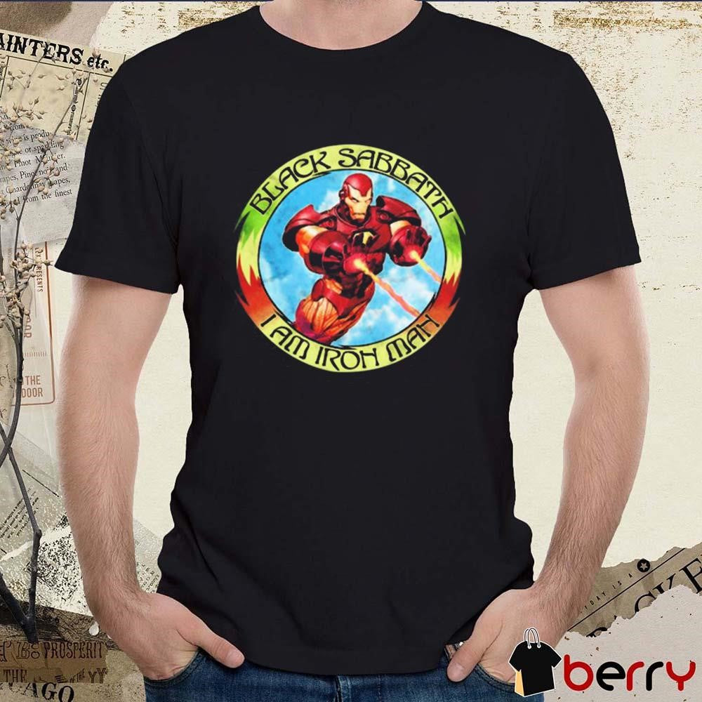 Black Sabbath I Am Iron Man Circle Design t-shirt