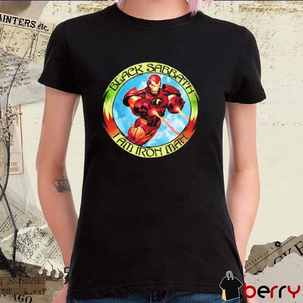 Black Sabbath I Am Iron Man Circle Design t-shirt