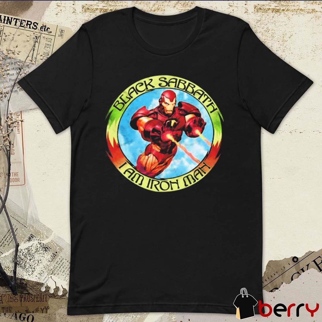 Black Sabbath I Am Iron Man Circle Design t-shirt