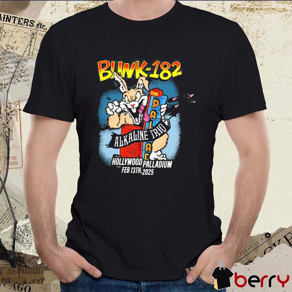 Blink-182 With Alkaline Trio 02 13 25 The Hollywood Palladium Los Angeles CA Graphic t-shirt