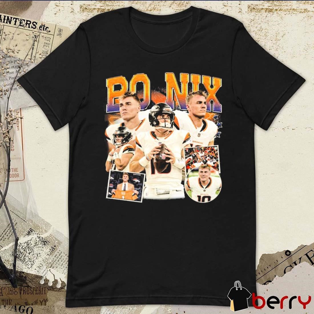 Bo Nix American Graphic Vintage Denver Broncos Football NFL t-shirt