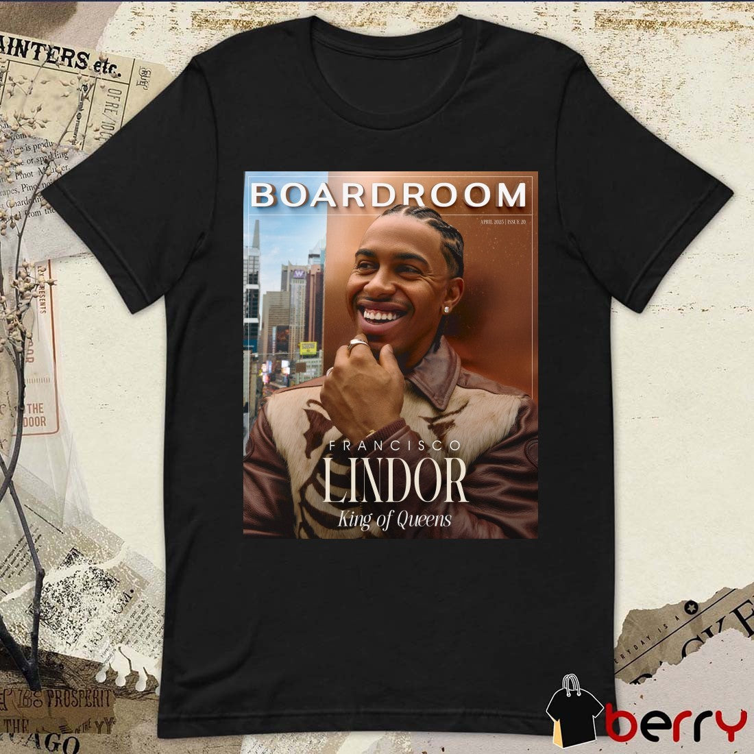 Boardroom Francisco Lindor King of Queens From Queens to Paris Citi Field to Madison Ave Apr 2025 Poster t-shirt