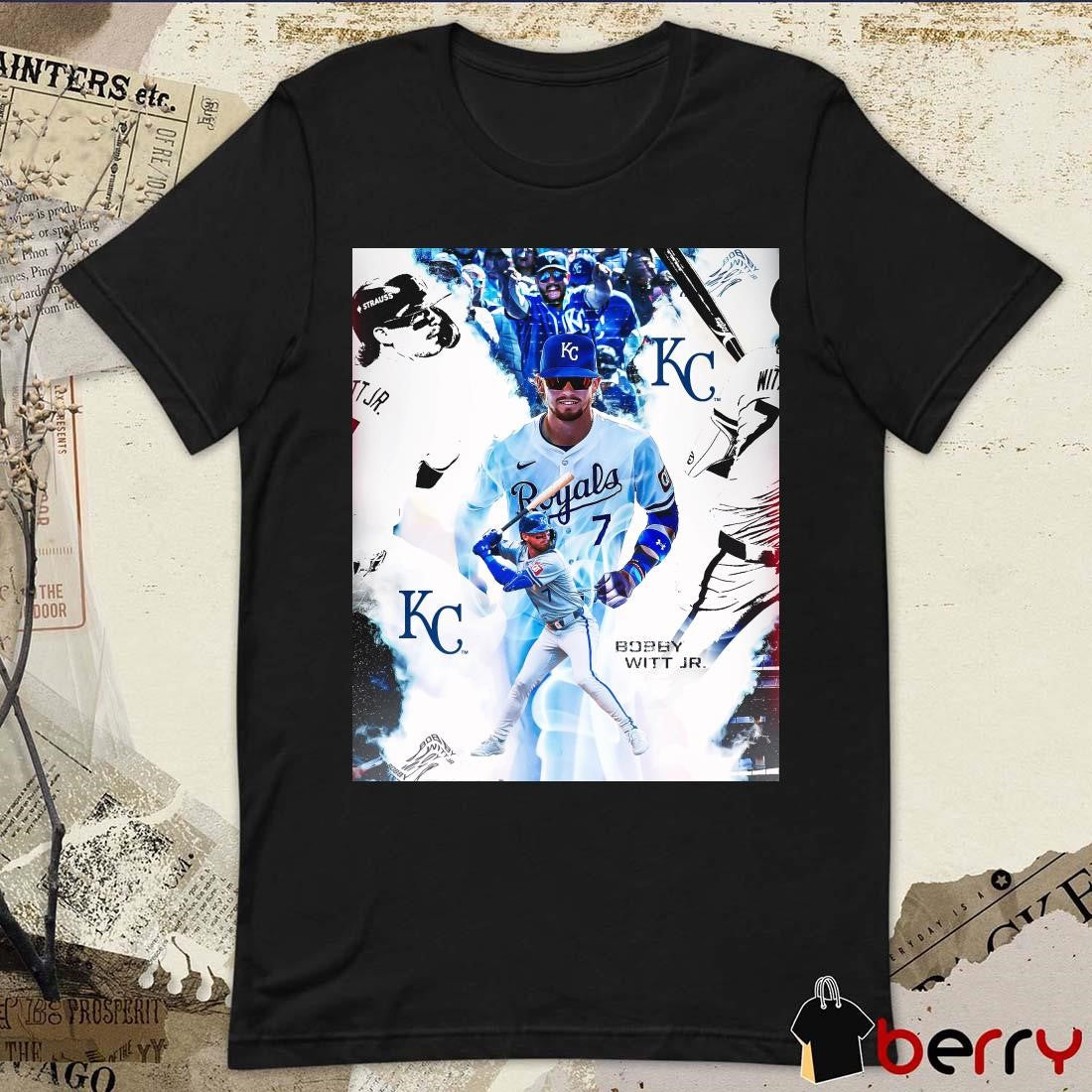 Bobby Witt Jr. Kansas City Royals MLB Gold Glove, Silver Slugger And 2nd in AL MVP voting Poster t-shirt