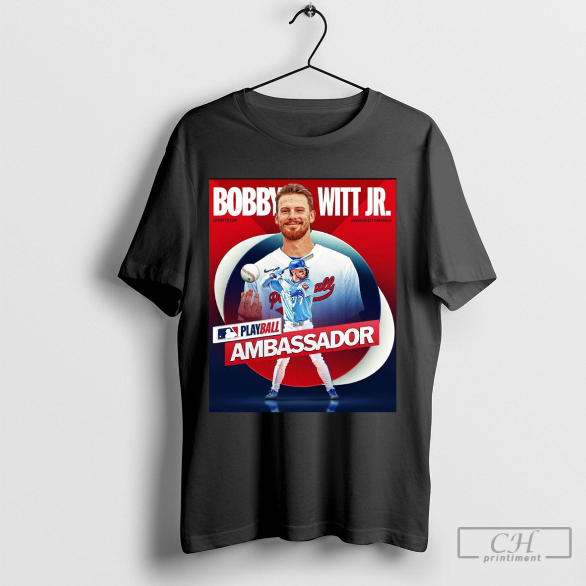 Official Bobby Witt Jr Kansas City Royals Mlb Playball Ambassador Shortstop Poster T Shirt