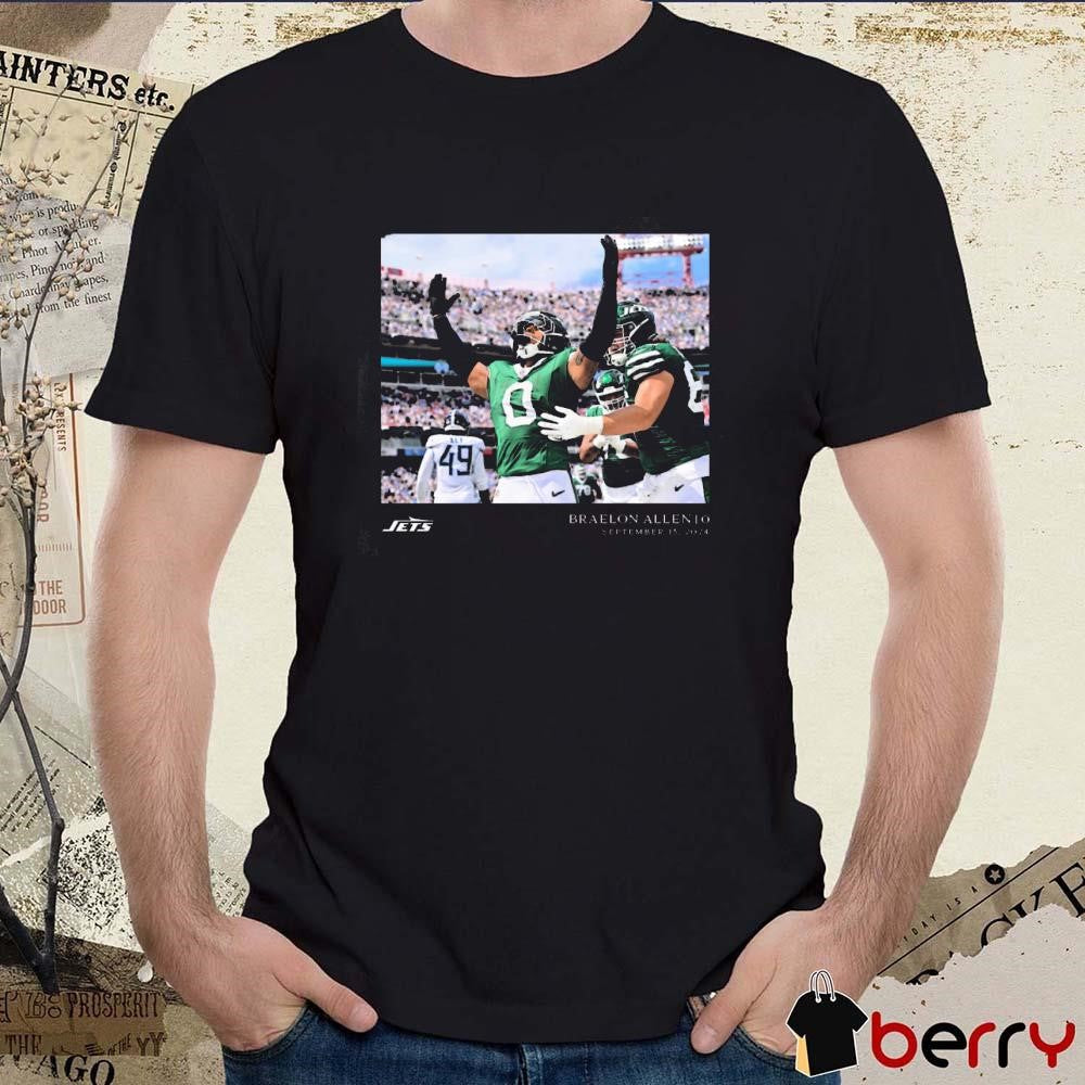 Braelon Allen September 15, 2024 New York Jets NFL Flash Features Week 2 t-shirt