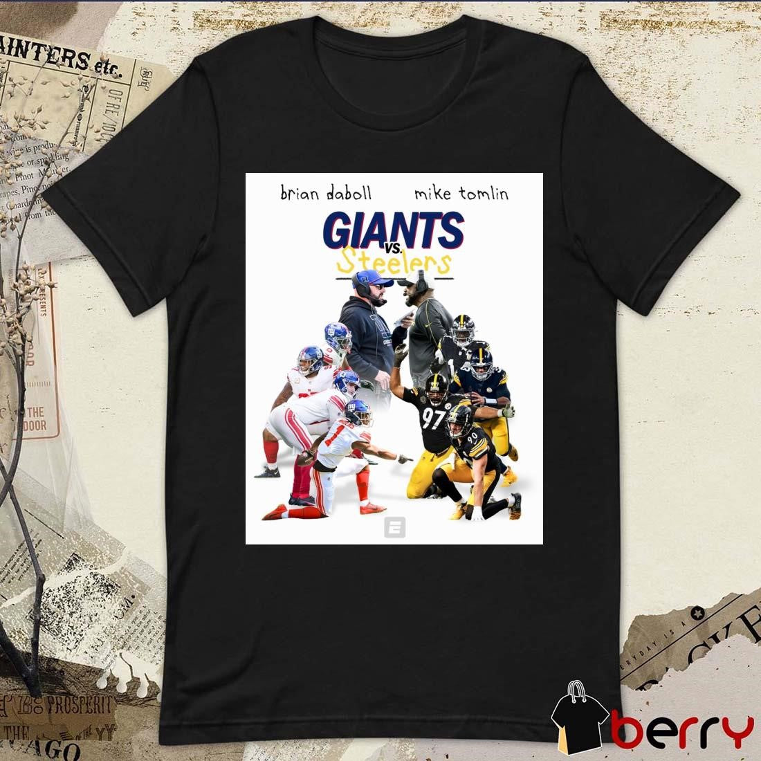 Brian Daboll Giants Vs Mike Tomlin Steelers A Huge Monday Night Football Matchup In The Burgh Poster t-shirt