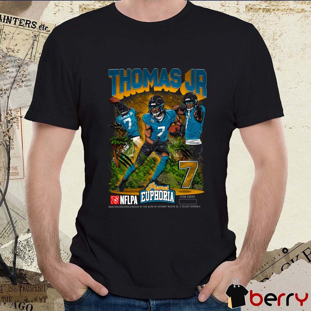 Brian Thomas Jr. Jacksonville Jaguars NFL Football Planet Euphoria Artwork t-shirt