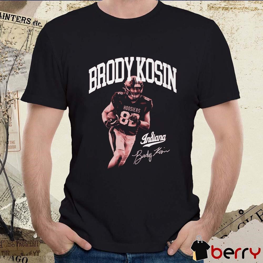 Brody Kosin Indiana Hoosiers Portrait Cardinal Signature t-shirt