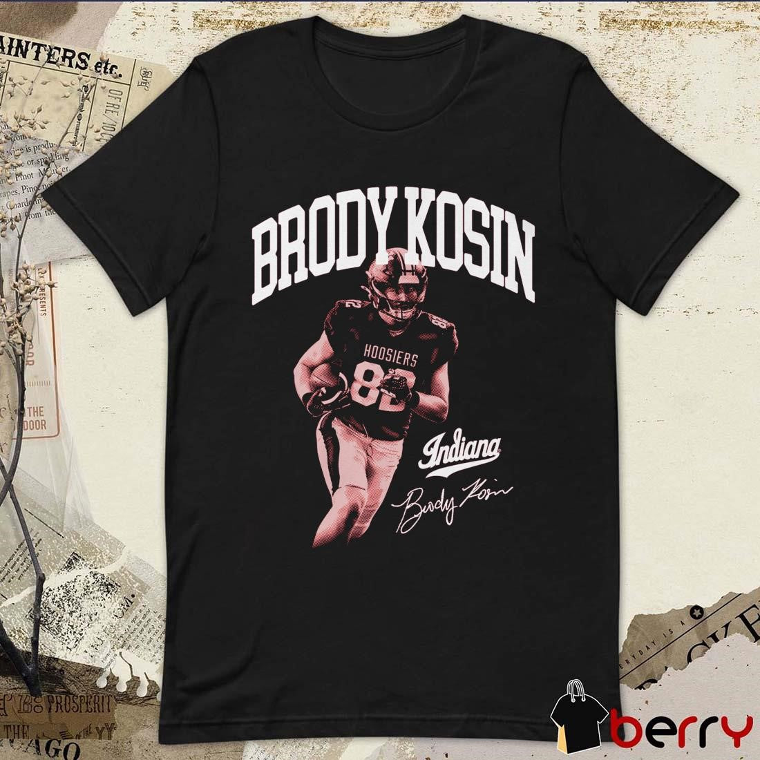 Brody Kosin Indiana Hoosiers Portrait Cardinal Signature t-shirt