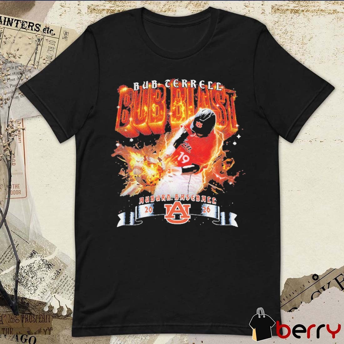 Bub Terrell Bub Blast Auburn Tigers NCAA Graphic t-shirt