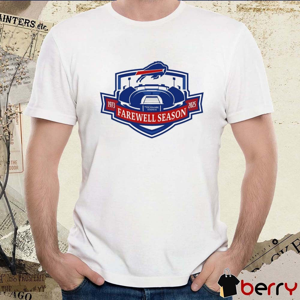 Buffalo Bills NFL Highmark Stadium Farewell Season 1973 – 2025 Logo t-shirt