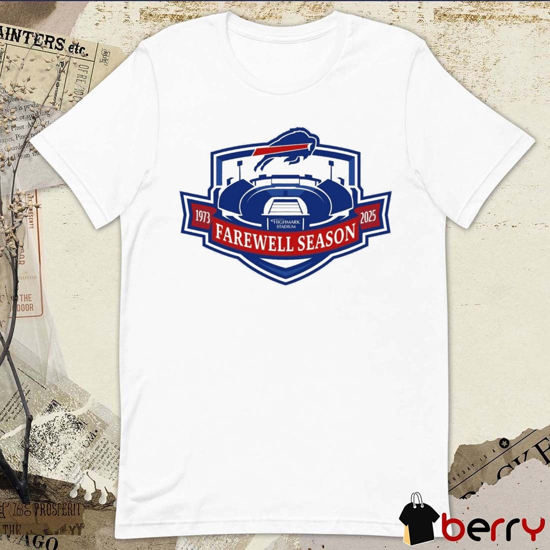 Buffalo Bills NFL Highmark Stadium Farewell Season 1973 – 2025 Logo t-shirt