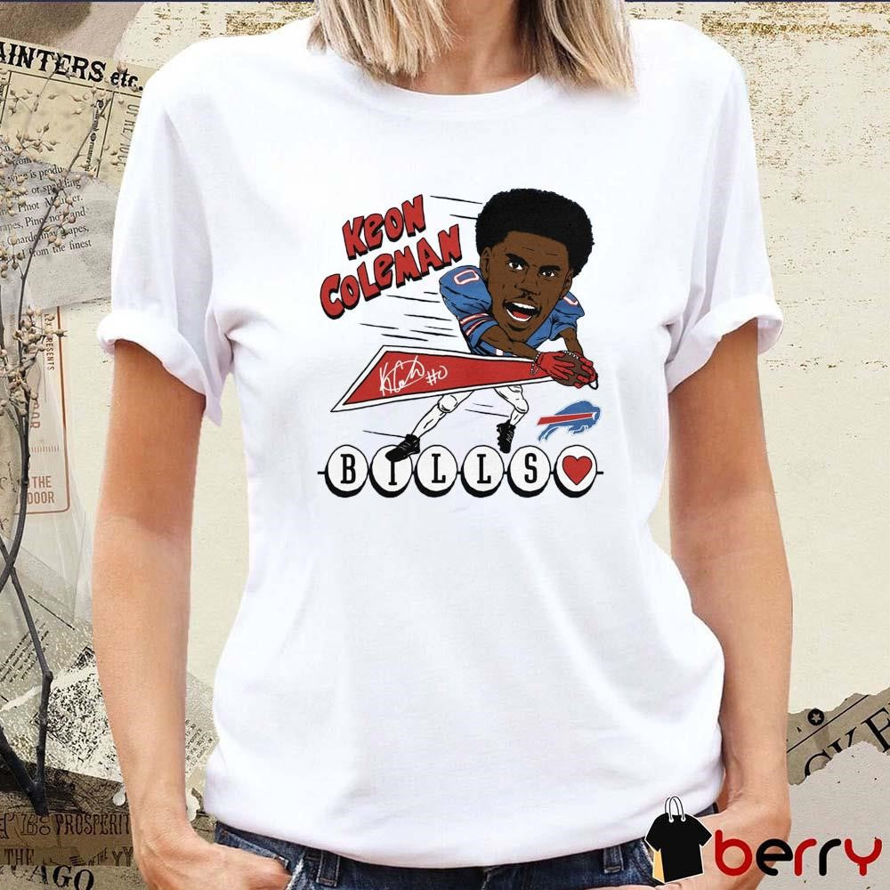 Buffalo Bills NFL Keon Coleman Caricature Signature t-shirt